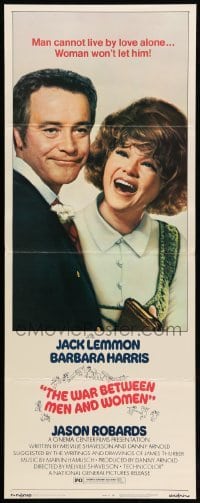 3m983 WAR BETWEEN MEN & WOMEN insert '72 close-up of flustered Jack Lemmon, Barbara Harris!