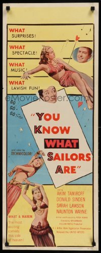 3m999 YOU KNOW WHAT SAILORS ARE insert '54 sexy English harem girls, Akim Tamiroff!