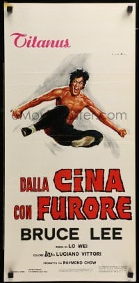 3m234 CHINESE CONNECTION Italian locandina R70s Jing Wu Men, cool Ciriello art of Bruce Lee!