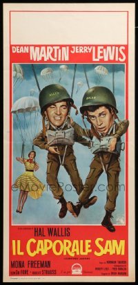 3m297 JUMPING JACKS Italian locandina R60 image of Army paratroopers Dean Martin & Jerry Lewis!