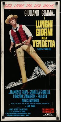 3m304 LONG DAYS OF VENGEANCE Italian locandina '66 cool c/u of Giuliano Gemma, spaghetti western!