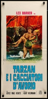 3m371 TARZAN & THE SHE-DEVIL Italian locandina R70s different art of Lex Barker & Mackenzie!