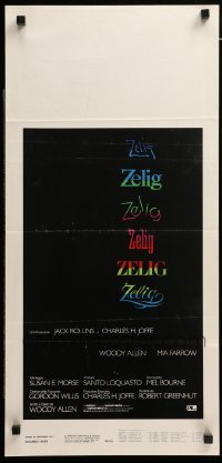 3m399 ZELIG Italian locandina '83 Mia Farrow, John Buckwalter, Woody Allen directed mockumentary!