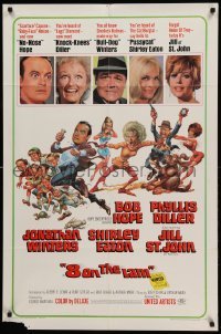 3p012 8 ON THE LAM 1sh '67 Bob Hope, Phyllis Diller, Jill St. John, wacky Jack Davis art of cast!