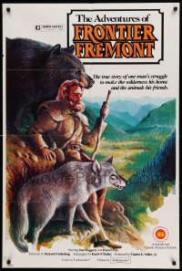 3p021 ADVENTURES OF FRONTIER FREMONT 1sh '75 one man's struggle to make the wilderness his home!