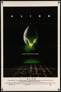 3p029 ALIEN studio style 1sh '79 Ridley Scott outer space sci-fi monster classic, cool egg image!