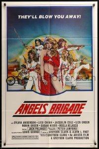 3p043 ANGELS BRIGADE 1sh '79 Sylvia Anderson, Lieu Chinh, Jack Palance!