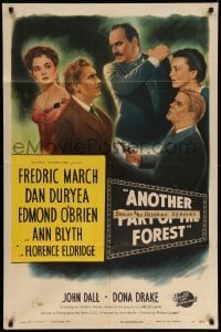 3p047 ANOTHER PART OF THE FOREST 1sh '48 Fredric March, Ann Blyth, from Lillian Hellman's play!