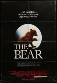 3p066 BEAR int'l advance 1sh '89 Jean-Jacques Annaud's L'Ours, from James Oliver Curwood novel!