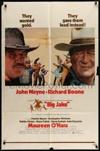 3p083 BIG JAKE 1sh '71 Richard Boone wanted gold but John Wayne gave him lead instead!