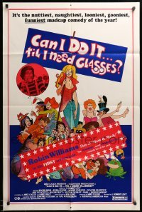 3p128 CAN I DO IT 'TILL I NEED GLASSES 1sh '77 looniest, gooniest, Robin Williams first!