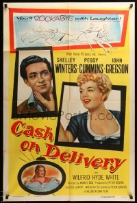 3p133 CASH ON DELIVERY 1sh '56 Shelley Winters, Peggy Cummins, English!