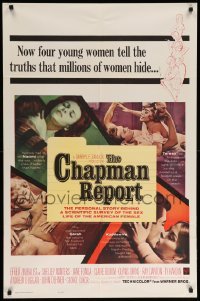 3p137 CHAPMAN REPORT int'l 1sh '62 Jane Fonda, Shelley Winters, from Irving Wallace sex novel!