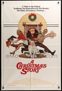 3p146 CHRISTMAS STORY NSS style 1sh '83 best classic Christmas movie, art by Robert Tanenbaum!