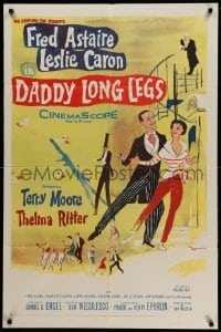 3p180 DADDY LONG LEGS 1sh '55 wonderful art of Fred Astaire dancing with Leslie Caron!