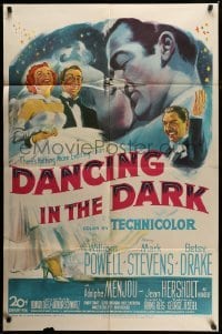 3p183 DANCING IN THE DARK 1sh '49 William Powell, Betsy Drake, Mark Stevens, wonderful art!