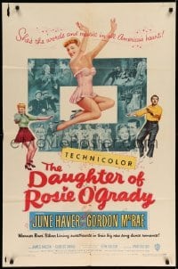 3p188 DAUGHTER OF ROSIE O'GRADY 1sh '50 art of Gordon MacRae & sexy June Haver dancing!