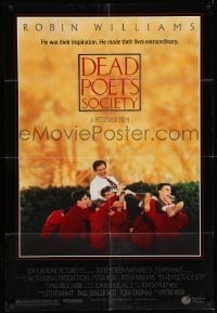 3p190 DEAD POETS SOCIETY DS 1sh '89 inspirational school teacher Robin Williams, Peter Weir