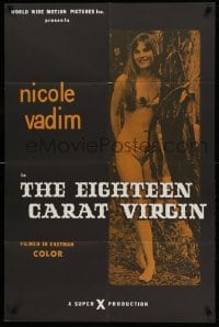 3p231 EIGHTEEN CARAT VIRGIN 1sh '72 Cherry Sundey, great image of sexy Nicole Vadim!