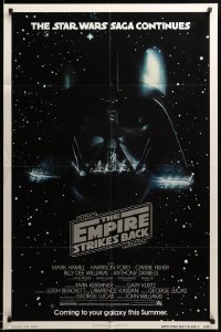 3p233 EMPIRE STRIKES BACK NSS style advance 1sh '80 George Lucas classic, Darth Vader in space!
