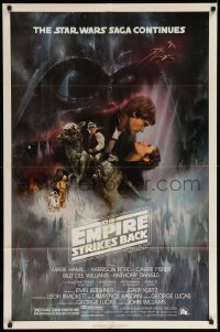 3p232 EMPIRE STRIKES BACK 1sh '80 classic Gone With The Wind style art by Kastel, NSS printing!