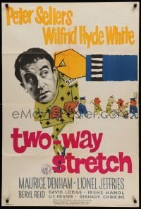 3p945 TWO-WAY STRETCH English 1sh '60 prisoner Peter Sellers breaks out of jail & then back in!