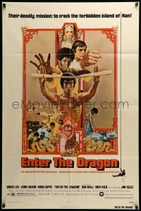 3p239 ENTER THE DRAGON 1sh '73 Bruce Lee classic, the movie that made him a legend!