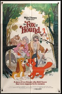 3p287 FOX & THE HOUND 1sh '81 two friends who didn't know they were supposed to be enemies!