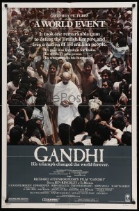3p309 GANDHI 1sh '82 Ben Kingsley as The Mahatma, directed by Richard Attenborough!