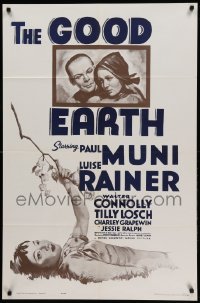 3p330 GOOD EARTH 1sh R62 Asian Paul Muni & Luise Rainer, from Pearl S. Buck novel!