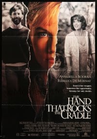 3p360 HAND THAT ROCKS THE CRADLE DS 1sh '92 Annabella Sciorra, & sexy bad Rebecca De Mornay!