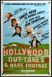 3p383 HOLLYWOOD OUT-TAKES 1sh '83 James Dean, Marilyn Monroe, Bela Lugosi, Joan Crawford!
