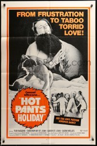3p391 HOT PANTS HOLIDAY 1sh '71 voodoo sex, from frustration to taboo torrid love!