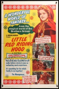 3p484 LITTLE RED RIDING HOOD 1sh '63 the magic world of the Brothers Grimm!
