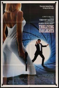 3p486 LIVING DAYLIGHTS 1sh '87 Timothy Dalton as the most dangerous James Bond ever!