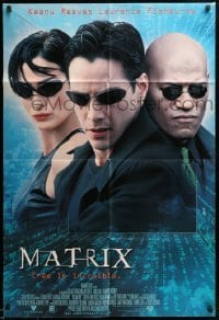 3p525 MATRIX int'l Spanish language 1sh '99 Keanu Reeves, Carrie-Anne Moss, Fishburne, Wachowskis!