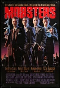 3p541 MOBSTERS 1sh '91 Christian Slater, Patrick Dempsey & Richard Grieco w/tommy guns!