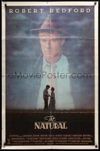 3p563 NATURAL 1sh '84 Robert Redford, Robert Duvall, directed by Barry Levinson, baseball!