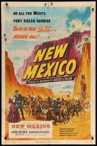 3p573 NEW MEXICO 1sh '50 Irving Reis directed, Lew Ayres, Marilyn Maxwell & Andy Devine