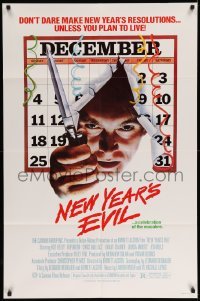 3p574 NEW YEAR'S EVIL 1sh '80 holiday horror, a celebration of the macabre!