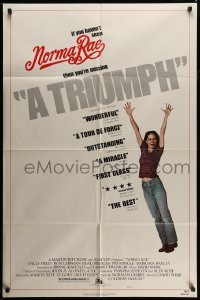 3p595 NORMA RAE style B 1sh '79 Sally Field, story of a woman with the courage to risk everything!