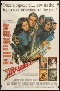 3p617 OPERATION CROSSBOW 1sh '65 Sophia Loren, George Peppard, The Great Spy Mission!