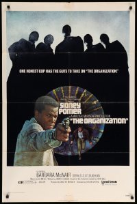 3p621 ORGANIZATION 1sh '71 close up of Sidney Poitier as Mr. Tibbs, an honest cop with guts!
