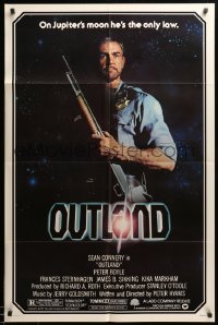 3p624 OUTLAND 1sh '81 Sean Connery is the only law on Jupiter's moon!