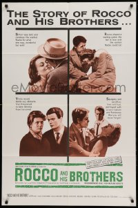 3p712 ROCCO & HIS BROTHERS 1sh '61 Luchino Visconti's Rocco e I Suoi Fratelli, Alain Delon!