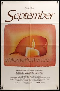 3p747 SEPTEMBER int'l 1sh '87 Woody Allen, cool art of candle by Jean-Michel Folon, rare!