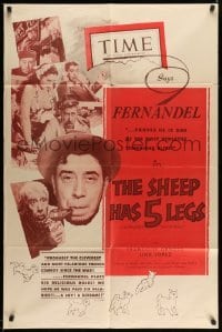 3p759 SHEEP HAS FIVE LEGS 1sh '55 Henri Verneuil's Le Mouton a cing pattes, Fernandel