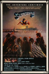 3p846 SUPERMAN II NSS style 1sh '81 Christopher Reeve, Terence Stamp, great image of villains!