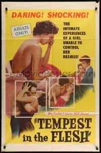 3p870 TEMPEST IN THE FLESH 1sh '55 intimate experiences of a girl unable to control her desires!