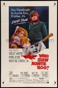 3p978 WHO SLEW AUNTIE ROO 1sh '71 mad Shelley Winters, say goodnight, it's dead time!